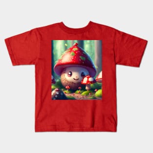 Cute toadstools in the forest - good luck Kids T-Shirt